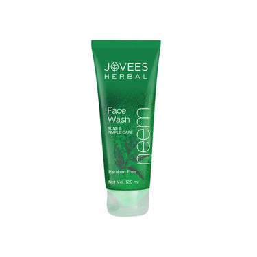 Jovees Herbal Neem Face Wash With Neem & Tea Tree Extracts | For Oily & Acne Prone Skin | Oil Control, Remove Impurities And Prevents Pimples For Men & Women | 120 ML